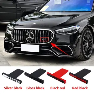 Mercedes-Benz Amg Grille Emblem Badge, Car Logo Decal Sticker, Automotive Decoration Accessories for Mercedes Glc a B C E Class W204 W205 W212 W213 Gt Amg