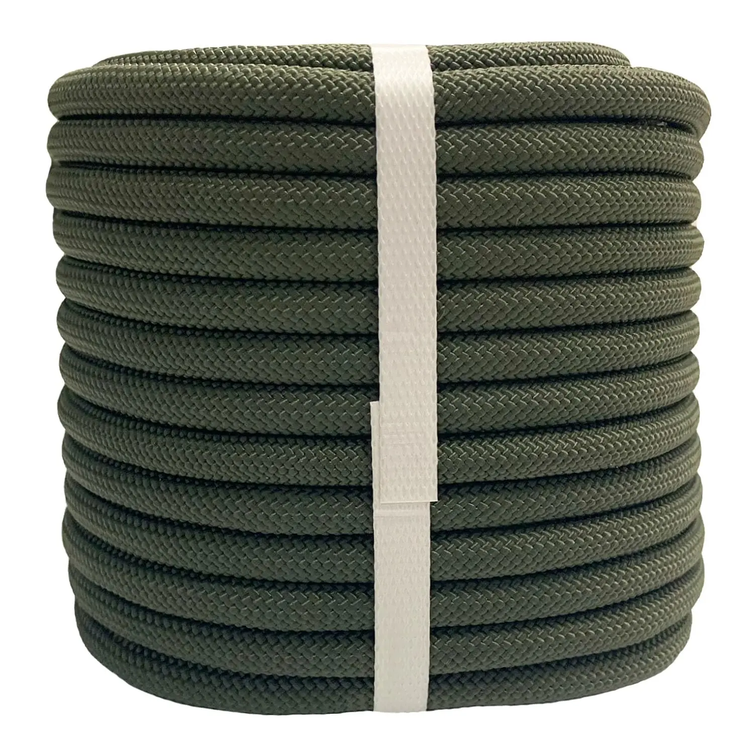 Braided Polyester Arborist Rope Outdoor For Rock Climbing Hiking Camping Swing  Armygreen