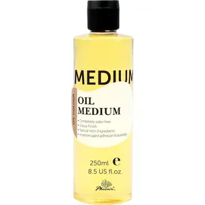 Refined Linseed Oil 250ml - 8.5 Fl Oz. Oil Medium for Painting, Paint Thinner for Oil Based Paints