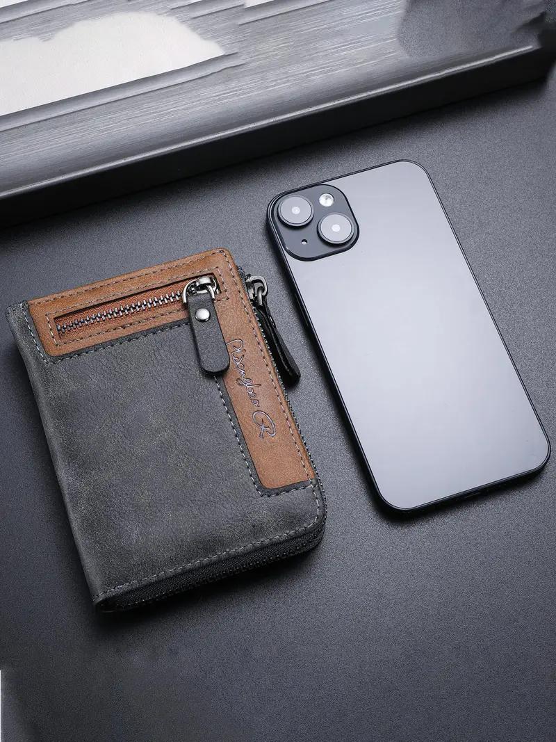 GOODBEE Men's Bifold Wallet, High Capacity Wallet with Zipper Coin Pocket, Multiple Card Slots, Cash Organizer & Slim Design
