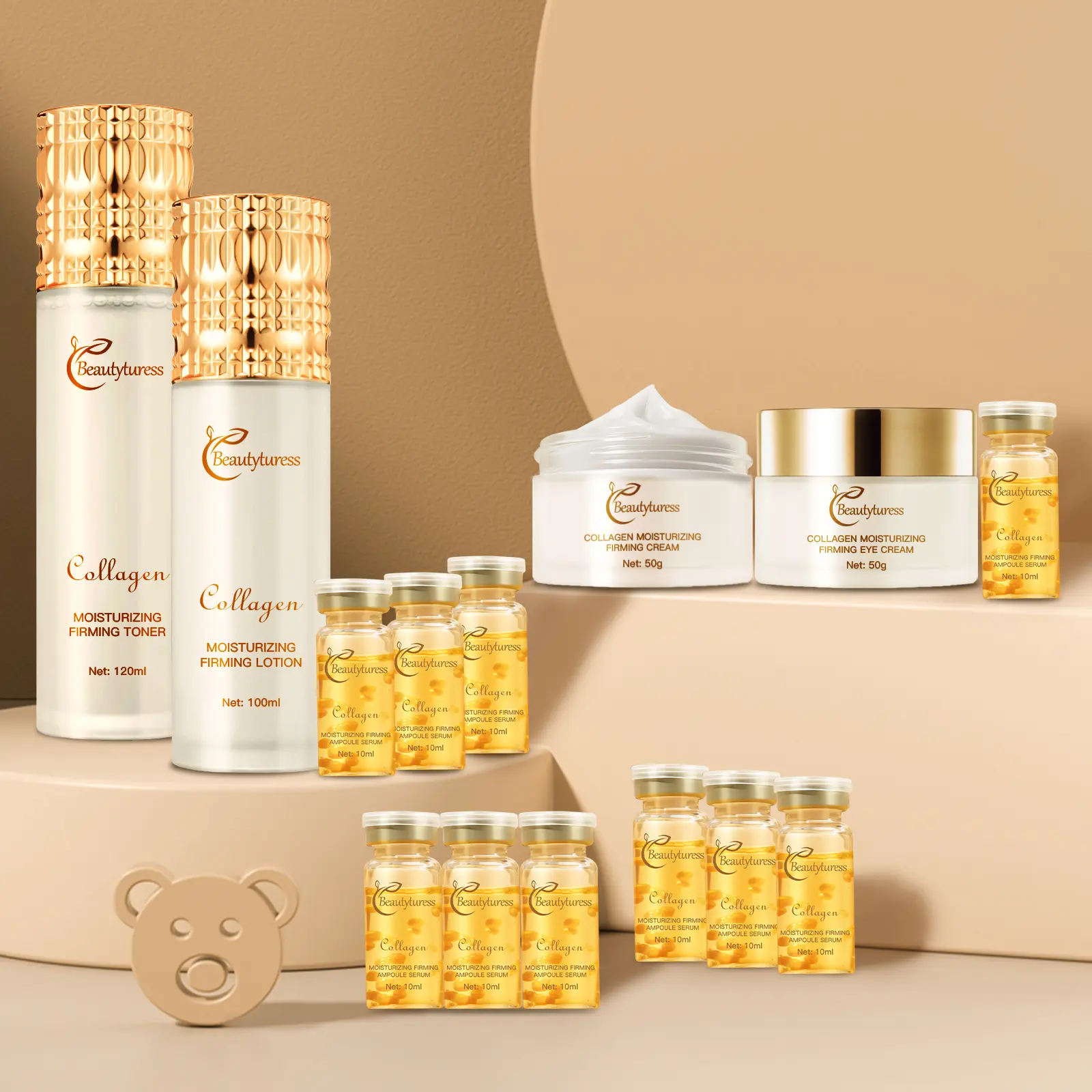 Beautyturess Collagen 14-Piece Hydrating K-Beauty Gift Set | Korean Toner, Serum, Lotion, Face Cream & Eye Cream | Full Collagen Routine for Soft, Nourished-Looking Skin | Ideal Holiday, Birthday & Mother's Day Gift