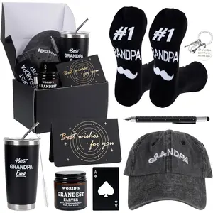9 Pieces Grandpa Gifts Fathers Day Gift for Grandfather from Granddaughter Grandson,Best Grandpa Gifts for Grandfather (Style-1)