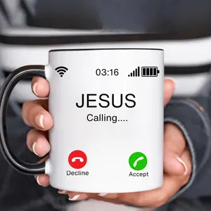  UV Printed Jesus Calling Crystal Cup Stickers | Waterproof DIY Stickers