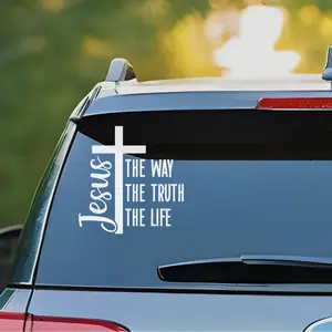 Jesus Car Decal Stickers - Original Product with Simple Design and High-Quality Material for Home Decor