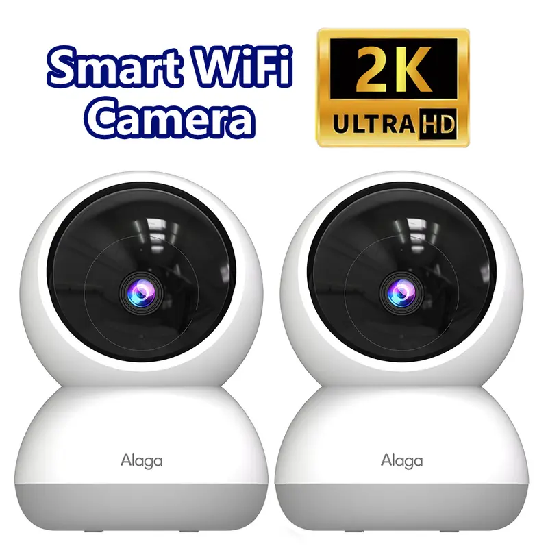 【Alaga Smart WiFi Camera】 AI 2K 2.4G/5G WiFi6 Security Camera 3MP CCTV Indoor Monitor 360° PanTilt, Human Detection, Dual-Band, With Alexa