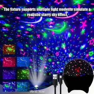 Upgraded USB Plug-In Starry Moon Projection Atmosphere Lamp, Room Decor Light, Dynamic Space Universe Night Light, Perfect Christmas Gift, LED Multicolor, Indoor Decorative Light, Led Party Light, Led Lights