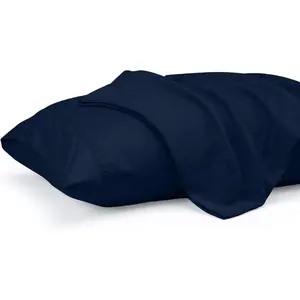 Bedding Queen Pillow Cases - 2 Pack - Envelope Closure - Soft Brushed Microfiber Fabric - Shrinkage and Fade Resistant Pillow Covers Queen Size 20 X 30 Inches (Queen, Navy)