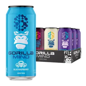 Gorilla Mind ALL NEW Energy Drinks 12 Pack Beverage