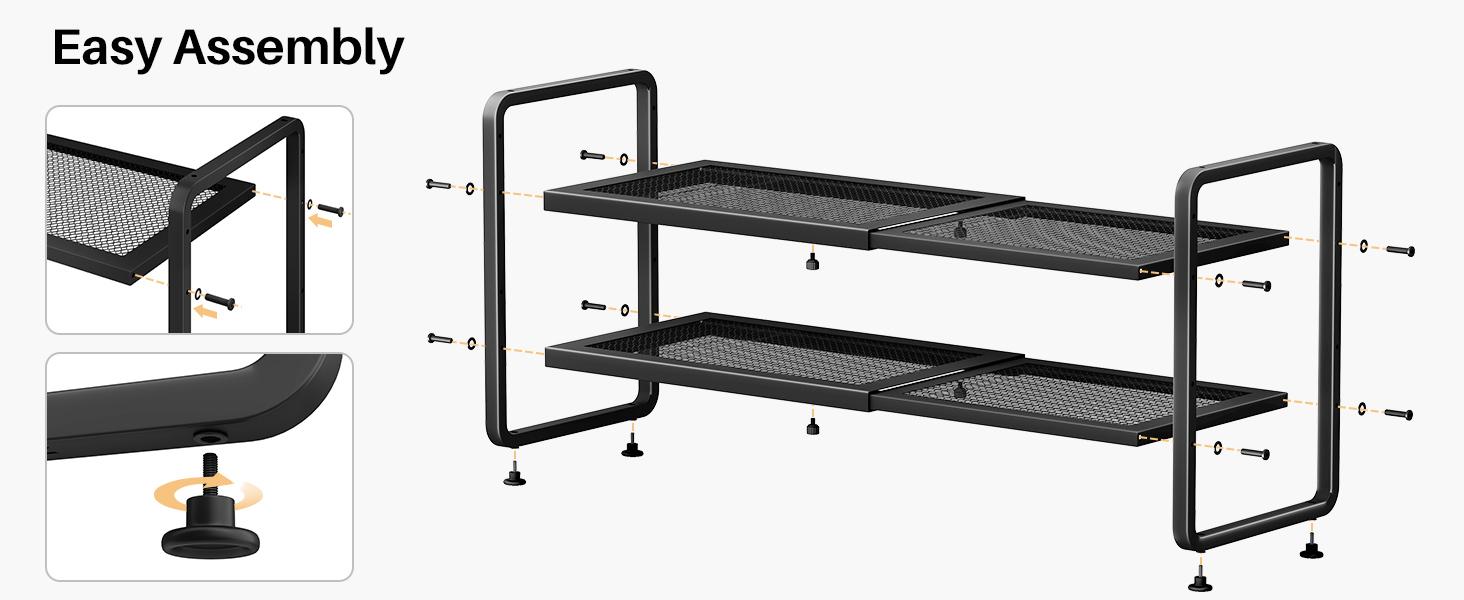 SNTD Shoe Rack - Expandable Shoe Organizer for Closet, Adjustable Metal Shoe Shelf Storage, Stackable Long Shoe Stand Holder for Garage, Entryway, Door Entrance SNTD Shoe Rack - Expandable Shoe Organizer for Closet, Adjustable Metal Shoe Shelf Storage, Stackable Long Shoe Stand Holder for Garage, Entryway, Door Entrance
