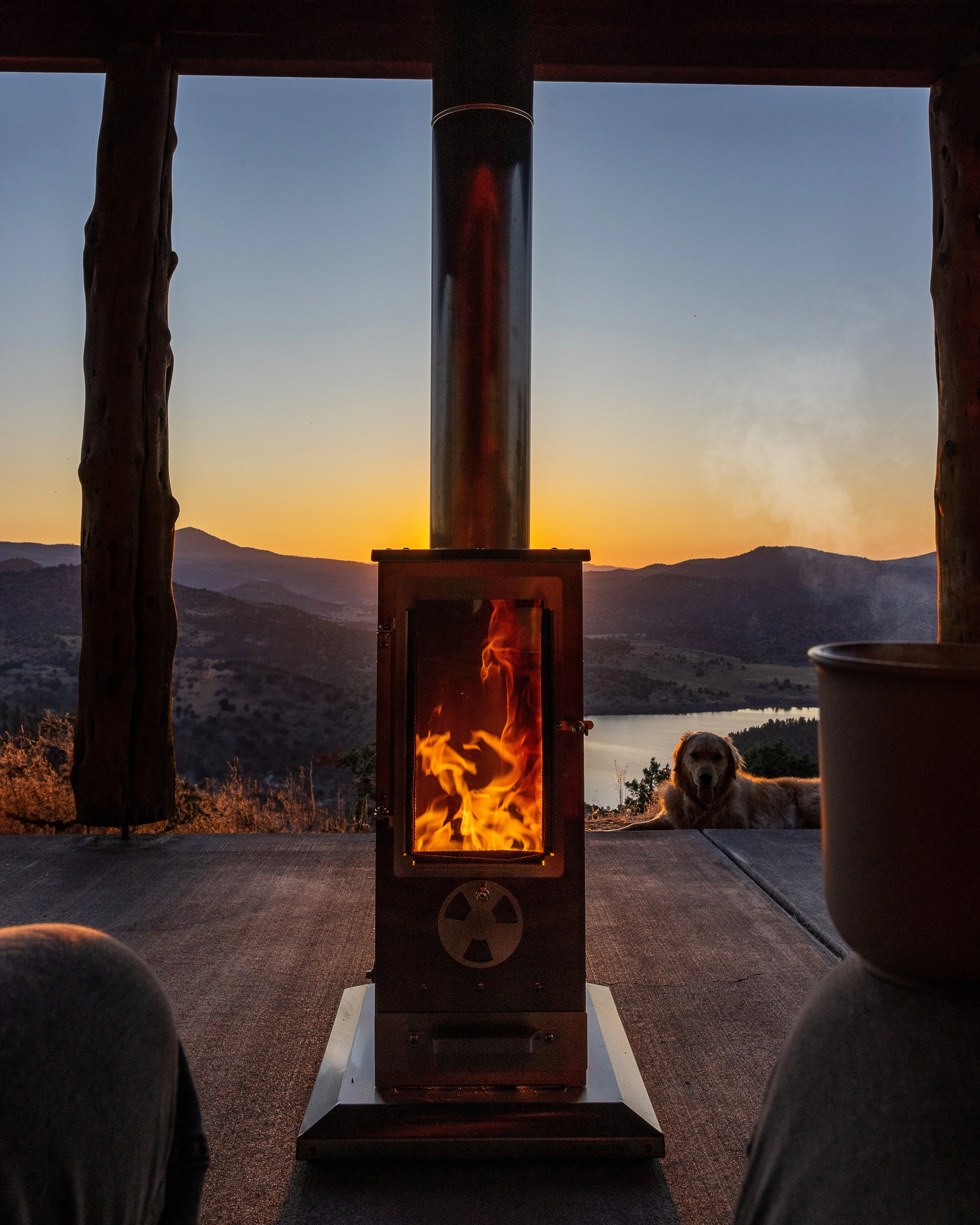 Revere Outdoor Heater- 90,000 BTU's 100% Stainless Steel, Smokeless, Wood Pellet-Powered, Gravity-Fed, Made in USA, Perfect for Patios & Decks