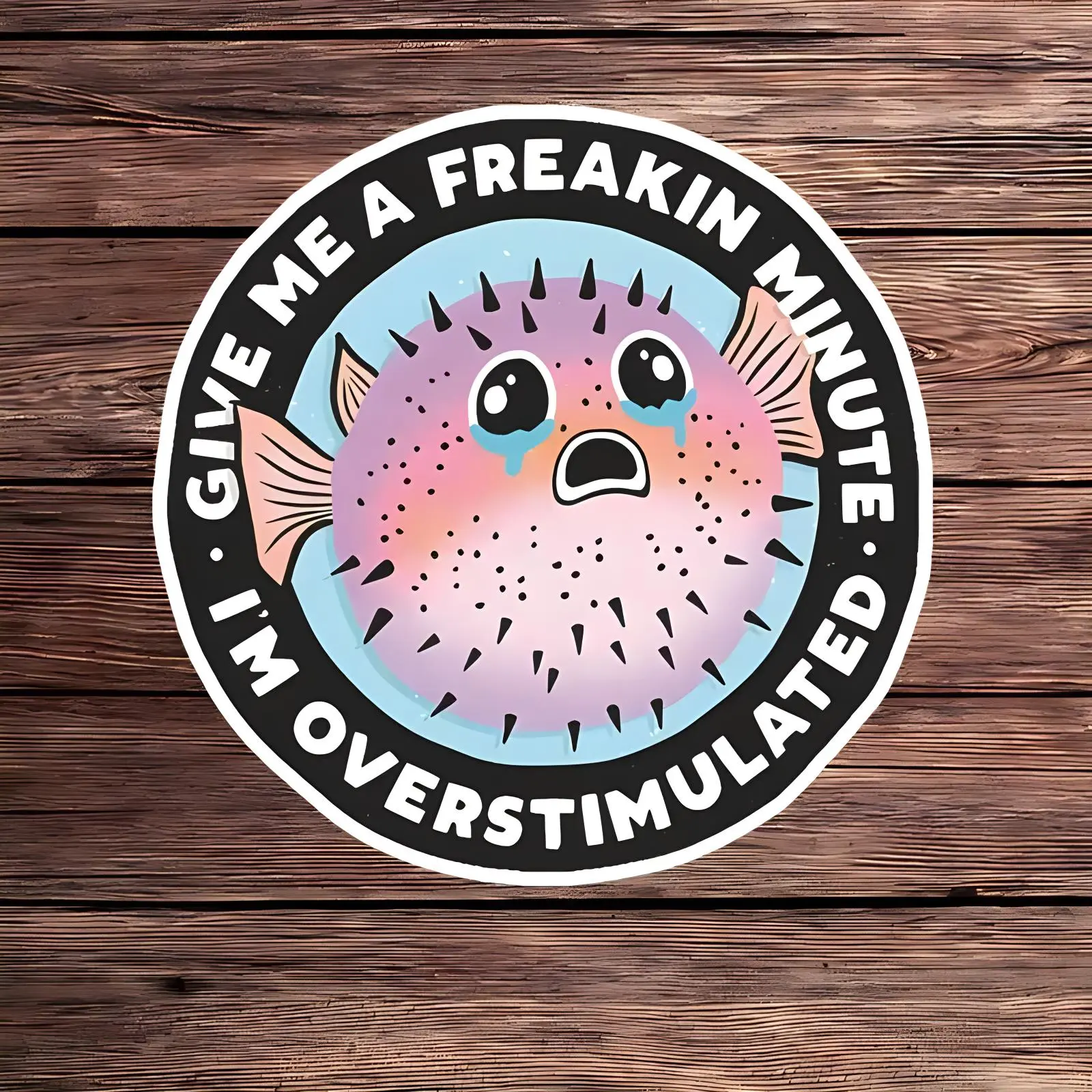 Angry Fish Pattern Car Sticker, Creative Car Decal, Car Exterior ...