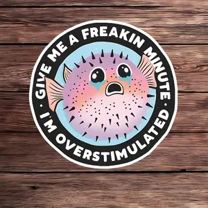 Angry Fish Pattern Car Sticker, Creative Car Decal, Car Exterior Decoration Accessories for Car, Laptop, Water Bottle, Phone Case, Sticker for Cars