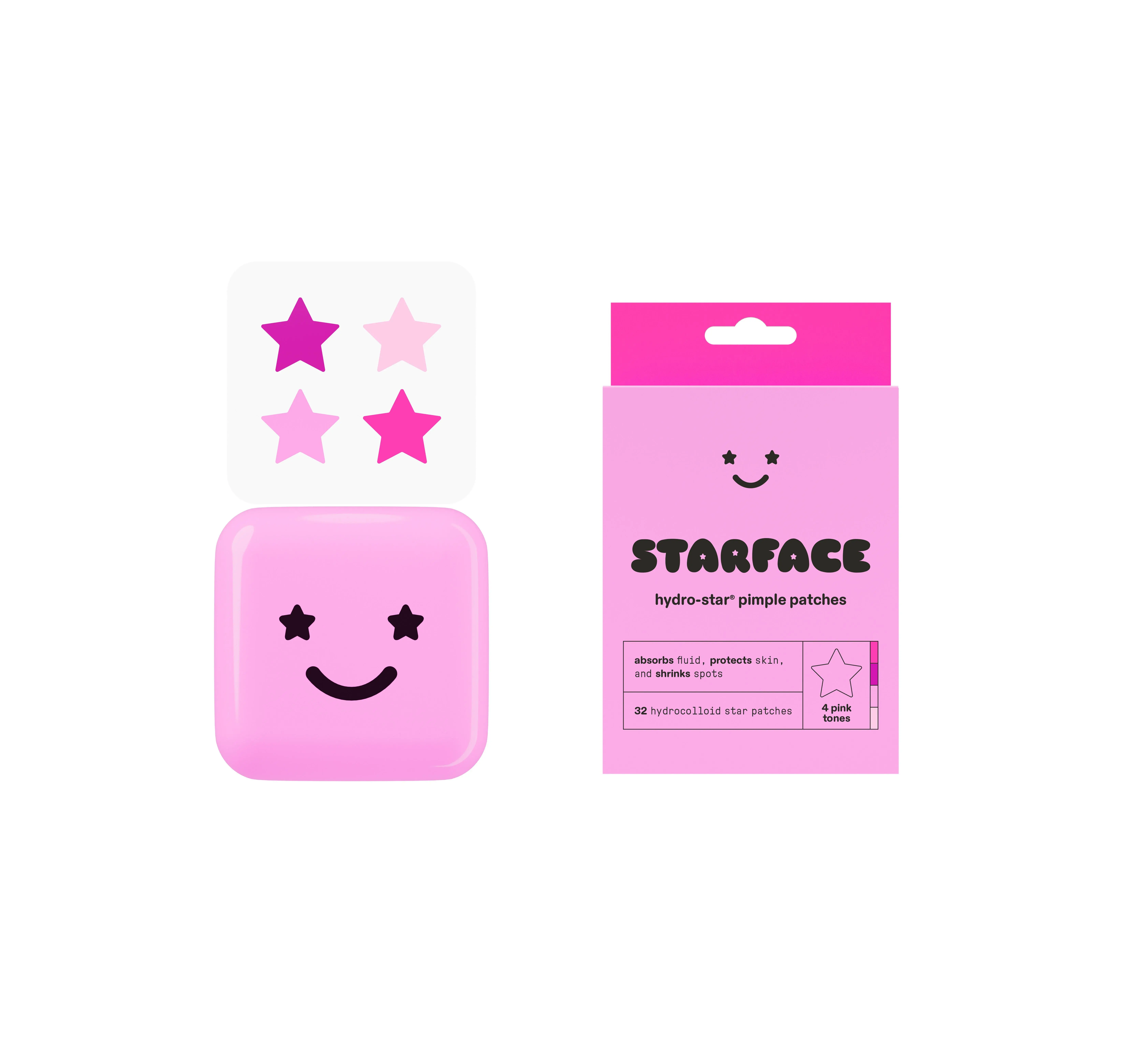 Starface Hydro-Star Pink Pimple Patches Bundle: 1 Compact + 1 Refill