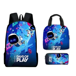 Astro Bot Anime Backpack for Women/Men/Teens, Day Packs Knapsacks Casual Backpacks Gift for Gym Travel Camping Outdoor Work Business