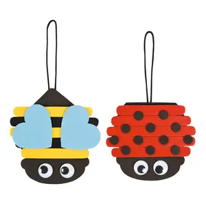 Spring Bug Craft Stick Ornament Craft Kit - Makes 12