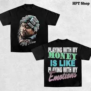 Retro Limited BIG WORM T-SHIRT Rap Tee Shirt Graphic Tee ,Cotton T-Shirt, Hoodies & Sweater  Gift For Him , Gift For Her.