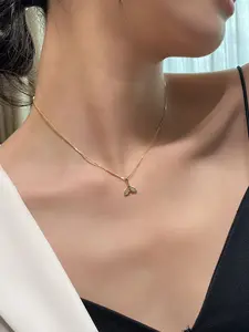 Mermaid Tail Pendant Necklace, Fish Tail Lockbone Chain, Elegant Luxury Jewelry, Perfect Gift for Valentine's Day or Mother's Day