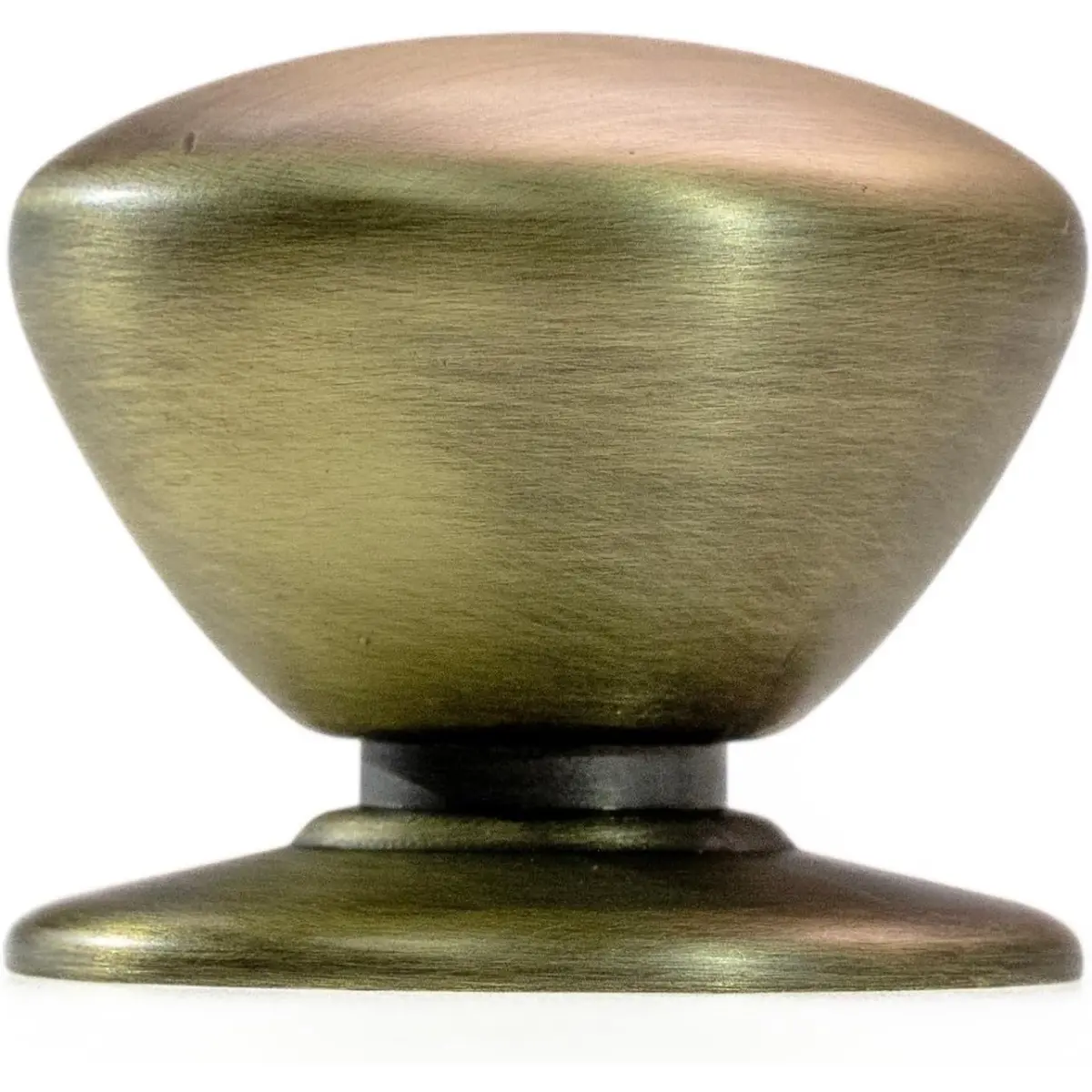 2-Pack Extra Large Antique Brushed Brass Bifold Closet Dummy Door Knobs With Wide Base, Weathered Gold Passage Hinged Dresser Cabinet Doorknobs, 1-3/5" Furniture Drawer Pulls Handles