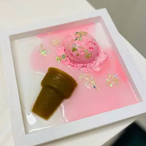 Melting Ice Cream Resin Wall Art - Perfect for Home Decor