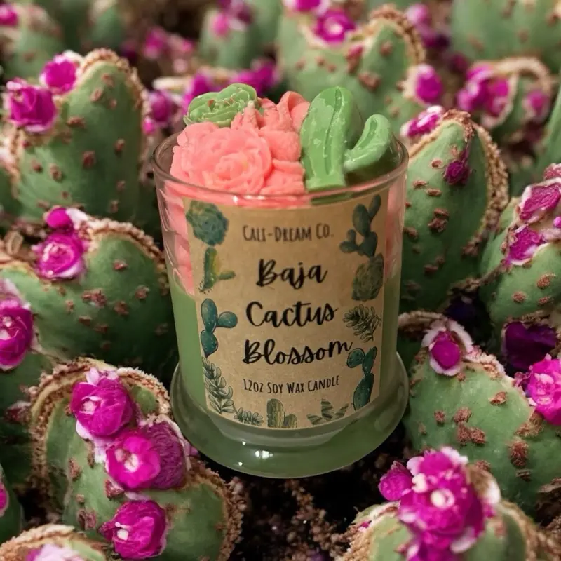 Baja cactus’s blossom candle Baja cactus’s blossom candle