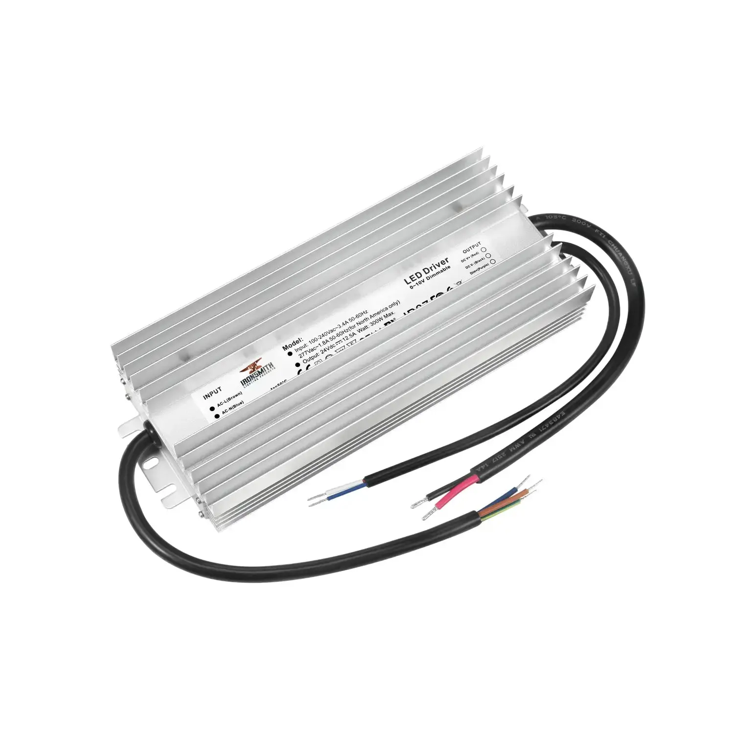 100-277V AC - 24V DC | 300W LED Driver Suppliers with Dimming