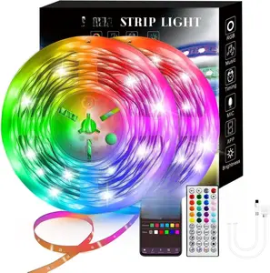 100FT Smart LED Strip Lights RGB Sync to Music with 40 Key Remote Controller LED Lights for Bedroom,Christmas Lights decration (Multi-Colored, 100FT)