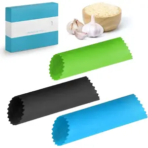 3 count  Garlic Peeler Tube Roller, Effortless  Remover, Garlic Roller, Garlic Rocker, Easy-Clean for Kitchen,  Durable Design