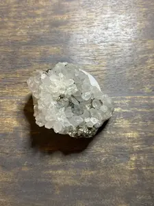 Natural Quartz & Pyrite Cluster — Raw Crystal Mineral Specimen — Small Display Stone