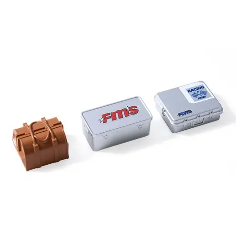 FMS Hobby Plastic Miniature Luggage Carrier Set, Electric & Remote Control Toy Accessory, Fits 1:18-1:24 Scale Toys, 1:18 Scale Fit Component