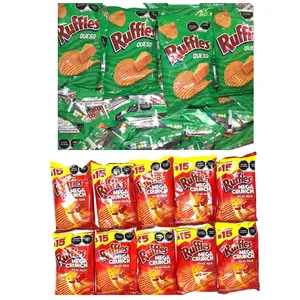 10 - PK RUFFLES MEGA CRUNCH or RUFFLES SABOR QUESO -  Sabritas Chips, Snack Crispy Crunchy Bite - MEXICAN CHIPS - PAPITAS MEXICANAS - SABRITAS MEXICANAS