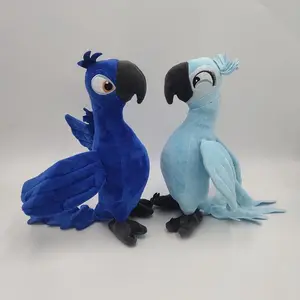 35cm Rio Blu Jewel Parrot Plush Toy Soft Stuffed Bird Doll Cartoon Movie Character Cushion Pillow Kids Adults Birthday Gift