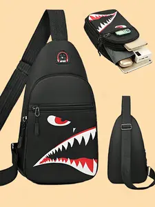 New Fashion Sports Crossbody Bag Cartoon Pattern Multi-Functional Chest Bag Shoulder Backpack