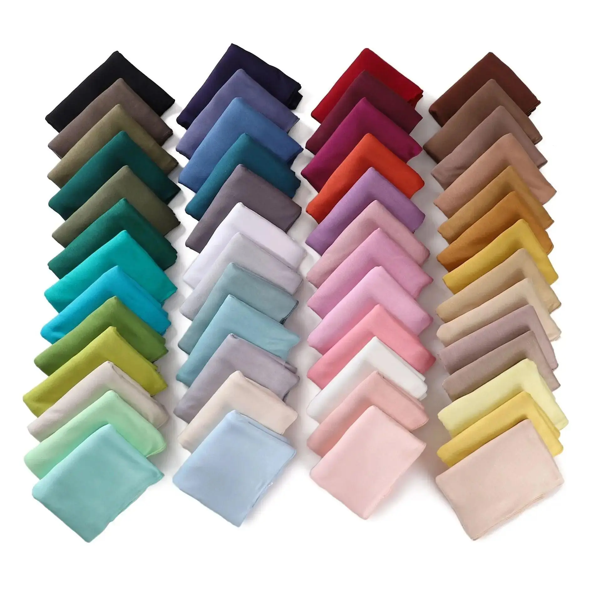 Soft Touch Solid Color Jersey Hijabs - 56colors，175*55cm,Available in Multiple Colors (MH025) head scarf cover yns casual trendy long scarf wrap scarv