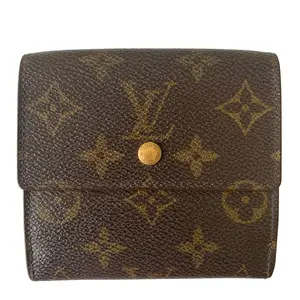 Pre-owned Louis Vuitton Trifold Small Leather Goods monogram compact wallet TH0825 authentic with COA