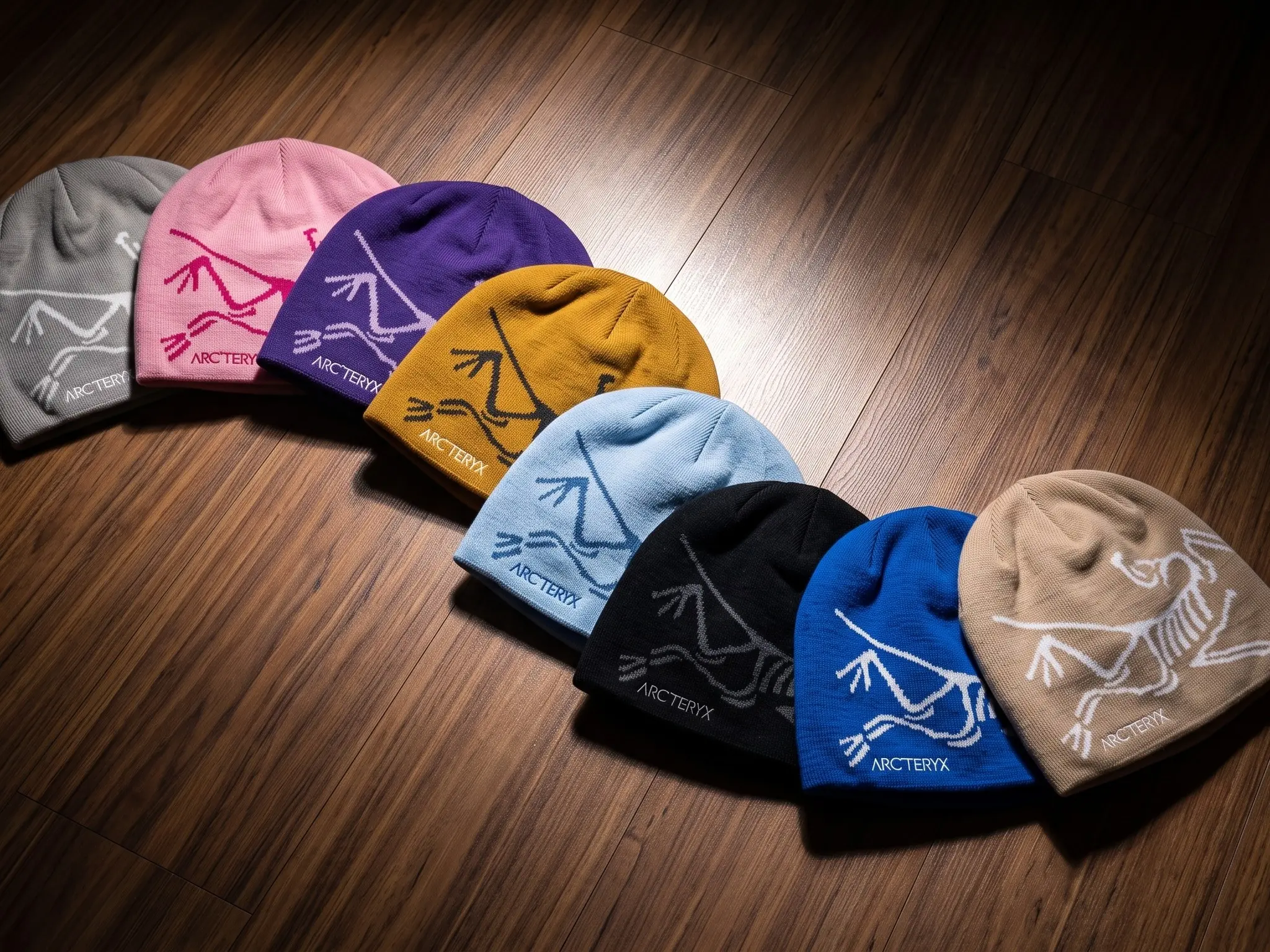Arc'teryx Gorpcore Mixed Colors Knit Beanie Set | Premium Embroidered Skeleton Bird Winter Watch Cap | Thermal Outdoor Heavyweight Headwear new