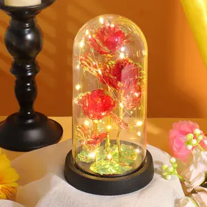 Gifts for Her LED Eternal Rose Flower Nightlight Romantic Valentine’s Day Present for Girlfriend Wife Mom,birthday gifts for gf,mother's day gifts,led lights bedroom,lamp