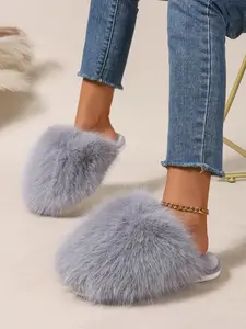 Women's Plush Slippers, 18 Colors, Soft Fuzzy Lining, Warm Comfortable Winter Home Shoes, Casual Fall & Winter Footwear