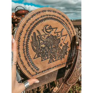 The Bucking Leather Tooled Canteen,  a Haute Southern Hyde