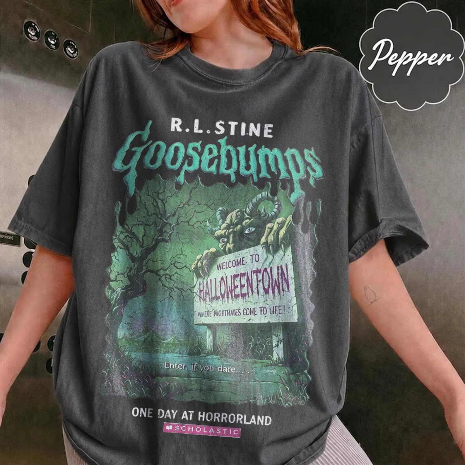 Vintage Comfort Colors Goosebumps Horrorland Shirt, R.L. Stine Horror Book Tee, Welcome to HorrorLand Halloween Shirt, 90s Retro Gift 2026