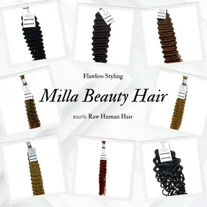 MILLA BEAUTY 100% RAW DEEP WAVE HUMAN BULK HAIR FOR BOHO/BORA BRAIDS