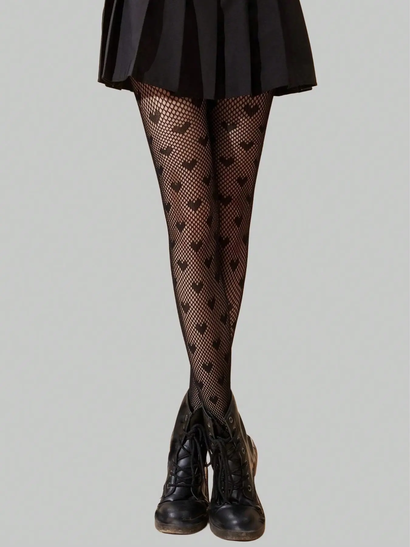 Women's Heart Fishnet Stockings, Transparent Net Socks, Fashionable Thin Underwear Pantyhose, Tights for Lady, Comfortable Design, Perfect for Daily Wear