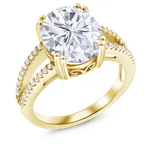 Gem Stone King 3-7 Cttw Gemstone Birthstone Ring For Women in 18K Rose Gold Plated Silver | Oval 12X10MM | Wedding Anniversary Engagement Promise Ring