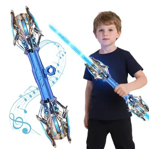 Glowing sword children's toys, gifts for children, heavy dueling lightsabers, 2-in-1 LED lightsaber toys with powerful sound effects, and powerful sound power matched with 7-color children's lightsabers.