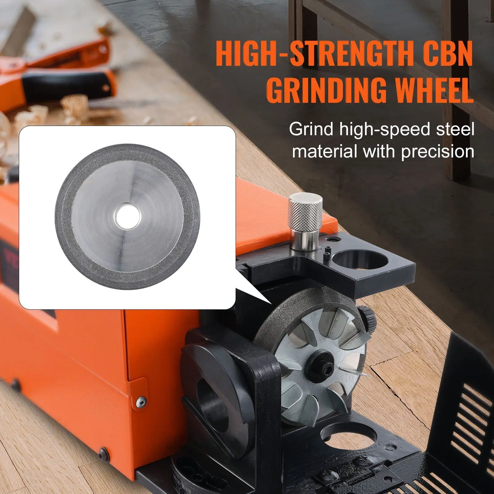 VEVOR MR-13A Drill Bit Sharpener, Lightweight 3-13mm CBN Grinding Wheel Tool with 11 Collets, Collet Chuck, DC Motor & 45# Steel Construction