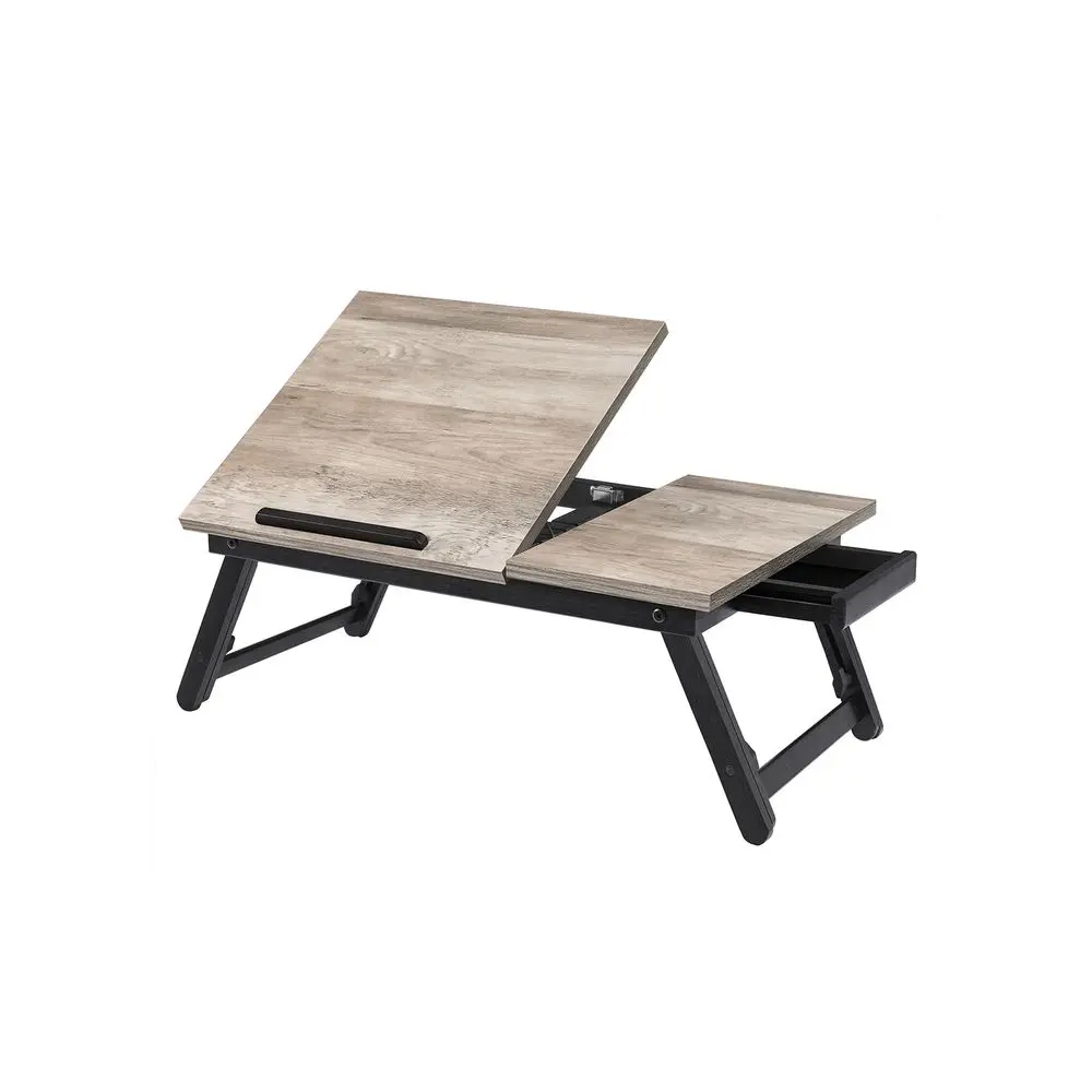 SONGMICS Laptop Desk for Bed or Sofa with Tilting Top, Breakfast Serving Tray with Folding Legs, Fits up to 15.6 Inches Screen SONGMICS Laptop Desk for Bed or Sofa with Tilting Top, Breakfast Serving Tray with Folding Legs, Fits up to 15.6 Inches Screen