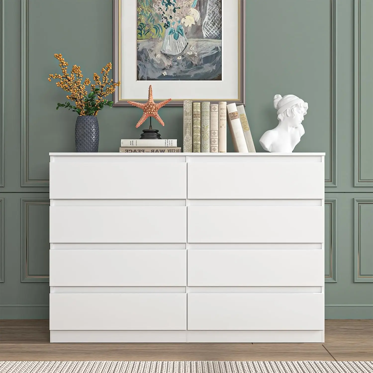 White-8 Drawers