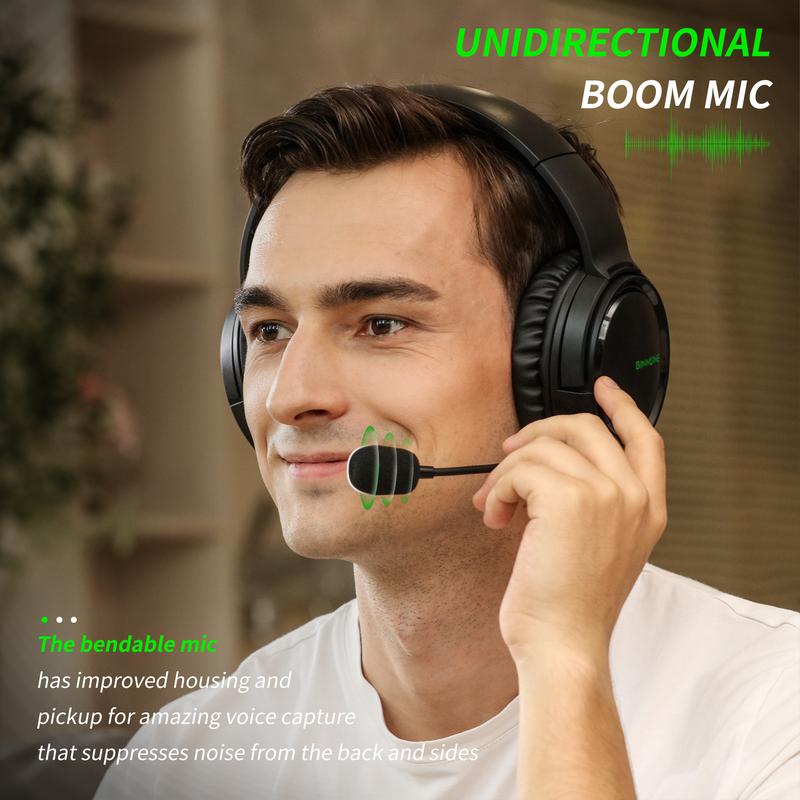 [Perfect Valentine’s Gift] BINNUNE BG02 Gaming Headset with Mic for Xbox Series X S Xbox 1 PS4 PS5 PC NS,Wired Headphones,50mm Stereo Sound,3.5mm Jack,Perfect Valentine’s Gift for Him & Her
