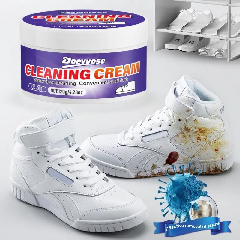 Shoe Cleaning Paste, Removes Stains and Yellowing, Portable for Travel, Easy Clean, Compact and Easy Storage