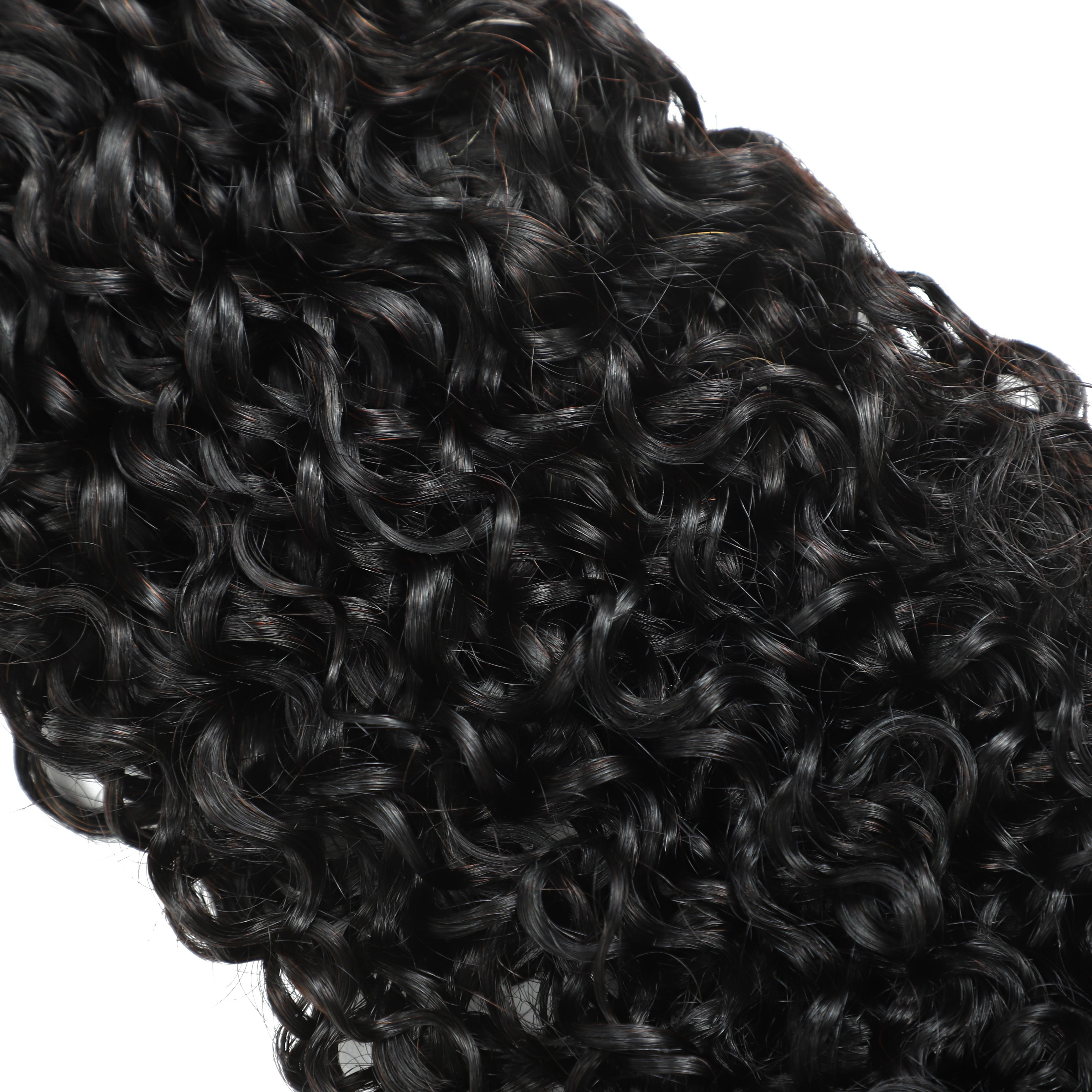 Karlami Hair Burmese Curly Bundles with Spriral End 3c4a Quick Weave Pixie Curly Bundles Human Hair 14-30inch Loose Deep Wave 100% Virgin Body Wave Bundles Sew in Extension Straight Bundles with 5x5 Closure Human Hair Bundles for Women Natural Black