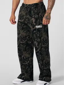 Men’s Young Tree Camo Baggy Sweatpants – Oversized Camouflage Joggers, Loose Fit Streetwear Lounge Pants, Trendy Y2K Casual Cargo Style for Everyday Wear